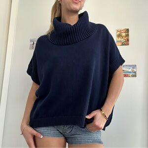 Banana Republic Dark Blue Cowl Neck Sweater
